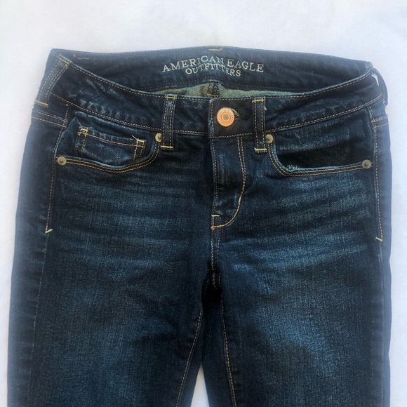 American Eagle Dark Wash Stretch Skinny Jeans - Picture 3 of 9